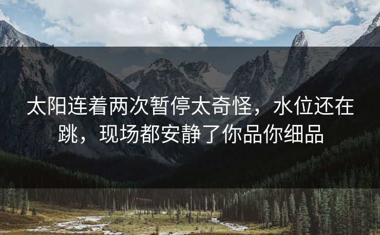 太阳连着两次暂停太奇怪，水位还在跳，现场都安静了你品你细品