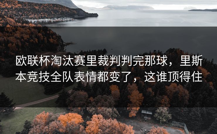 欧联杯淘汰赛里裁判判完那球，里斯本竞技全队表情都变了，这谁顶得住